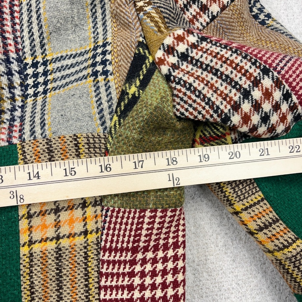 Vintage Wool Blazer Men Small Plaid Patchwork 70s 80s Sport Coat USA Made READ* - Picture 14 of 16